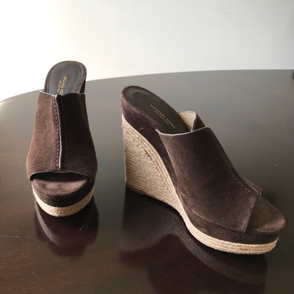 Michael Kors Collection Suede Slip On Wedge